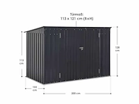 Metalen kistbekleding met grote deuren 1,9 m² - afbeelding 7 van  7