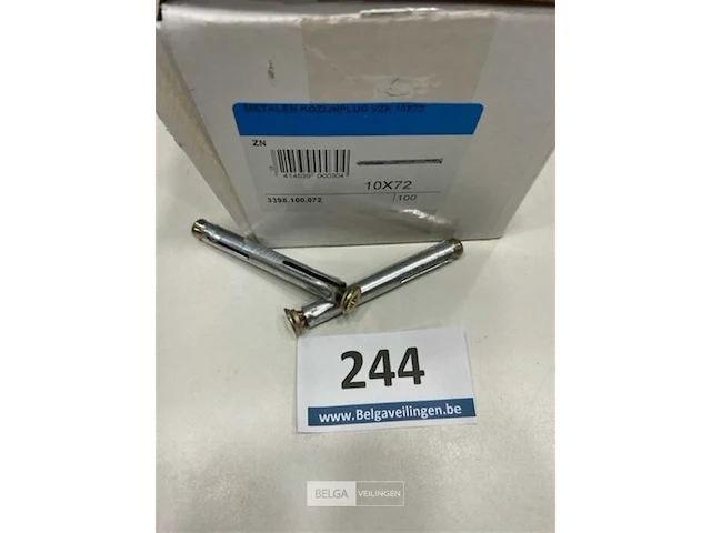 Metalen kozijnplug 10x72 100 stuks - afbeelding 3 van  3