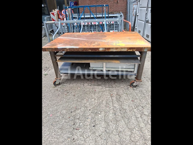 Metalen lastafel op wielen - afbeelding 2 van  2