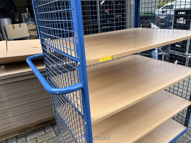 Metalen magazijnkar - afbeelding 3 van  3