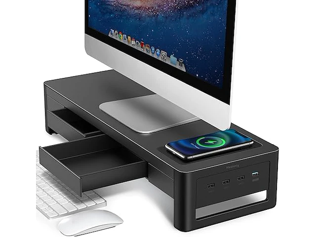 Metalen monitorstandaard3in1 zwart - afbeelding 1 van  4
