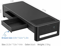 Metalen monitorstandaard3in1 zwart - afbeelding 4 van  4