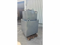 Metalen opslagtank 1000l – dubbelwandig met opvangbak (2x) - afbeelding 4 van  7