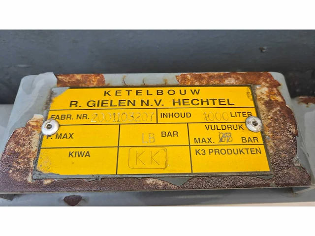 Metalen opslagtank 1000l – dubbelwandig met opvangbak (2x) - afbeelding 5 van  7