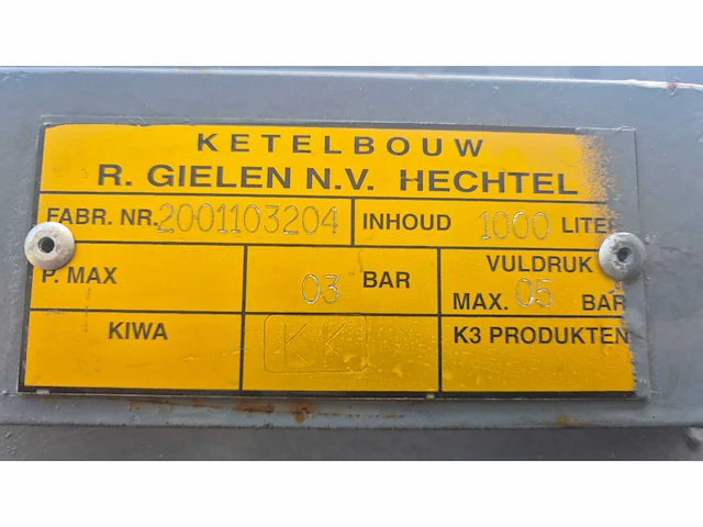 Metalen opslagtank 1000l – dubbelwandig met opvangbak (2x) - afbeelding 6 van  7