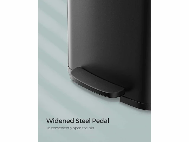Metalen pedaal keuken prullenbak met deksel, 50 liter - afbeelding 4 van  9