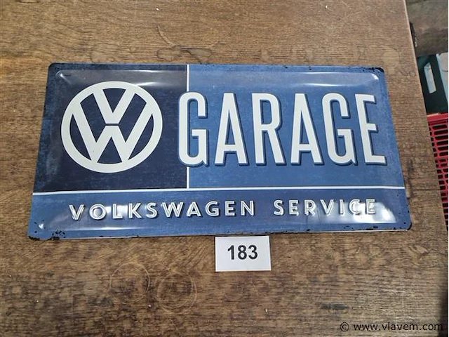 Metalen plaat vw garage - afbeelding 1 van  3