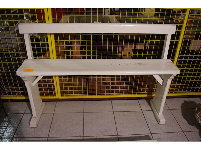 Metalen plantenrekje + houten bank - afbeelding 3 van  3