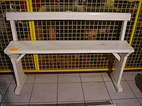 Metalen plantenrekje + houten bank - afbeelding 3 van  3