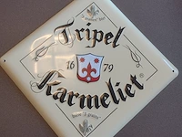 Metalen reclamebord tripel karmeliet - afbeelding 1 van  2