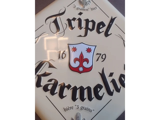 Metalen reclamebord tripel karmeliet - afbeelding 2 van  2