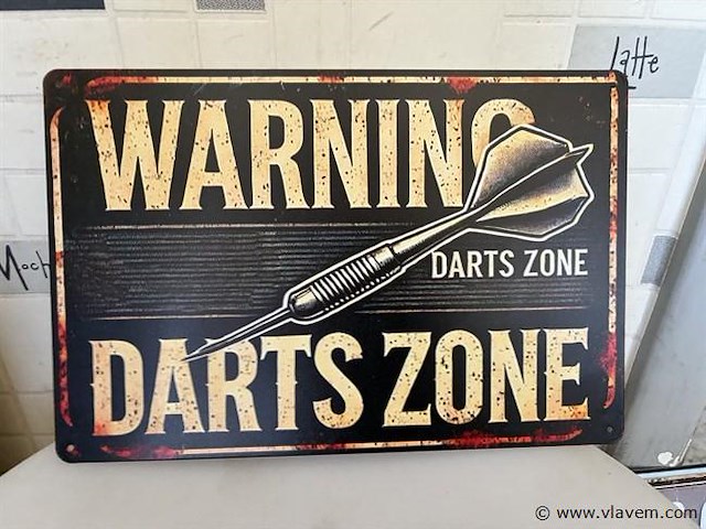 Metalen retrolook sierbord - afbeelding 1 van  1