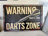 Metalen retrolook sierbord - afbeelding 1 van  1