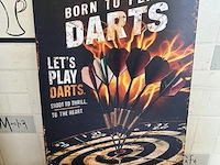 Metalen retrolook sierbord - afbeelding 1 van  1