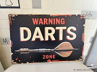 Metalen retrolook sierbord - afbeelding 1 van  1