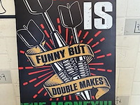 Metalen retrolook sierbord - afbeelding 1 van  1