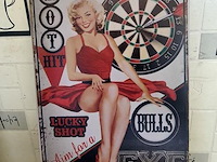 Metalen retrolook sierbord - afbeelding 1 van  1