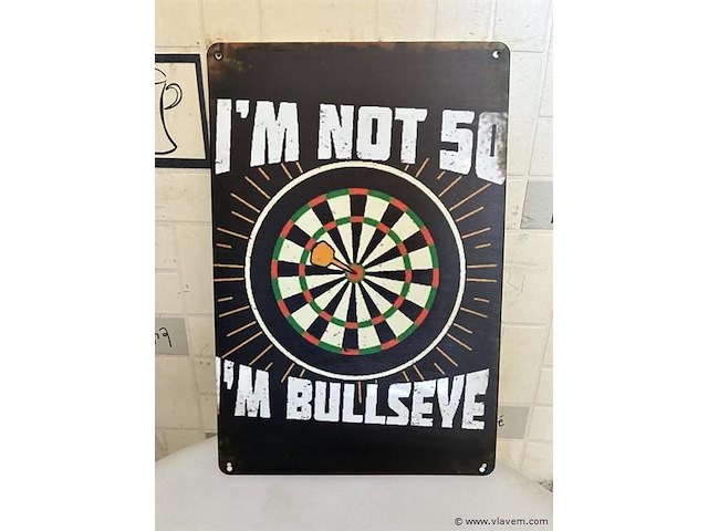 Metalen retrolook sierbord - afbeelding 1 van  1