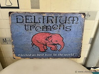 Metalen retrolook sierbord - afbeelding 1 van  1