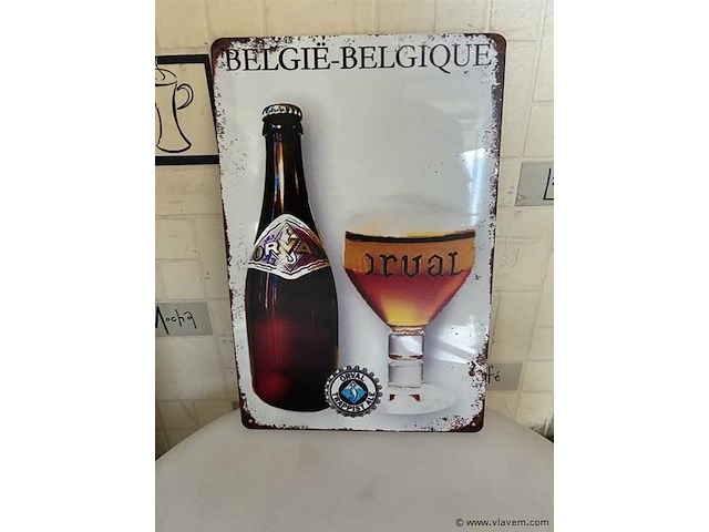 Metalen retrolook sierbord - afbeelding 1 van  1