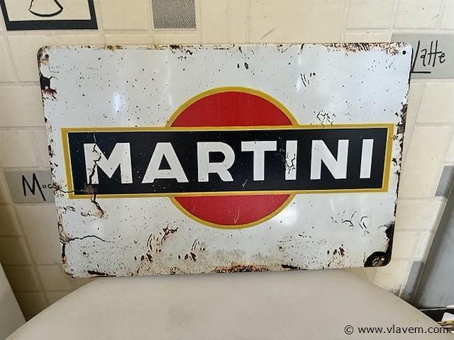 Metalen retrolook sierbord - afbeelding 1 van  1