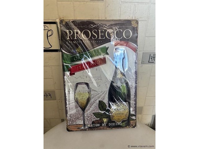 Metalen retrolook sierbord - afbeelding 1 van  1