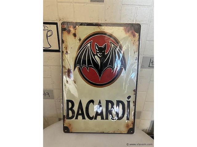 Metalen retrolook sierbord - afbeelding 1 van  1