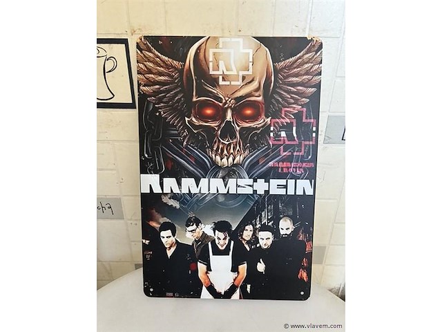 Metalen retrolook sierbord - afbeelding 1 van  1