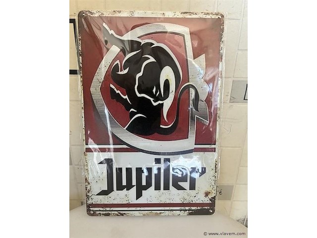 Metalen retrolook sierbord - afbeelding 1 van  1