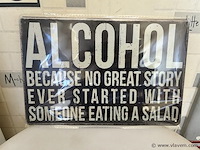 Metalen retrolook sierbord