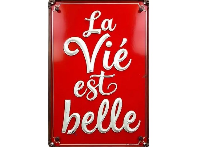 Metalen retrolook sierbord - afbeelding 1 van  1