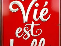 Metalen retrolook sierbord - afbeelding 1 van  1