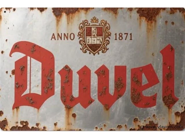 Metalen retrolook sierbord - afbeelding 1 van  1