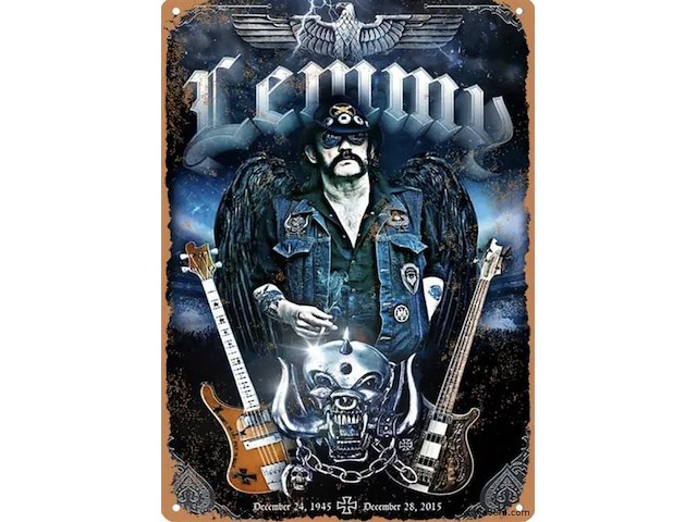 Metalen retrolook sierbord - afbeelding 1 van  1