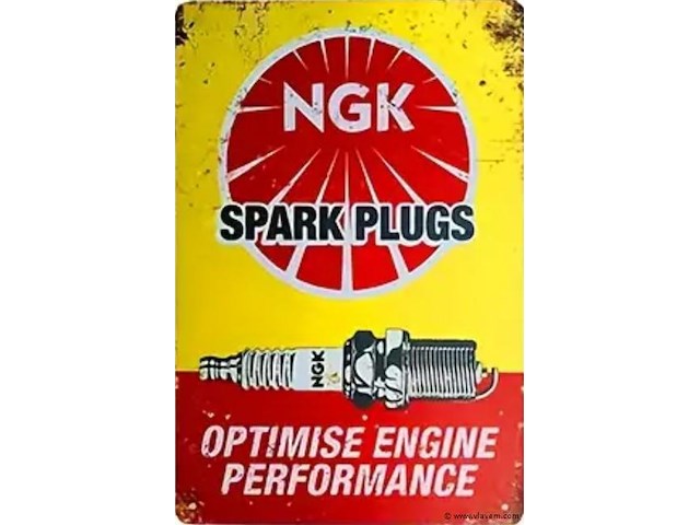 Metalen retrolook sierbord - afbeelding 1 van  1