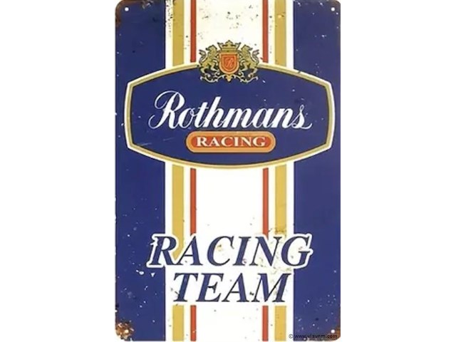 Metalen retrolook sierbord - afbeelding 1 van  1