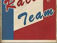 Metalen retrolook sierbord - afbeelding 1 van  1