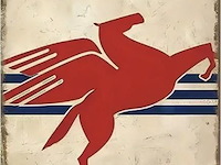 Metalen retrolook sierbord - afbeelding 1 van  1