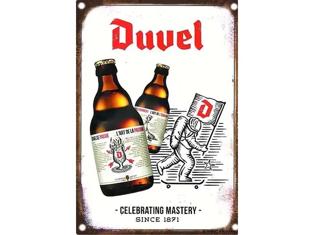 Metalen retrolook sierbord - afbeelding 1 van  1