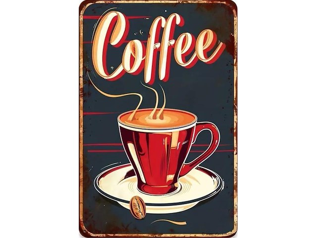 Metalen retrolook sierbord - afbeelding 1 van  1