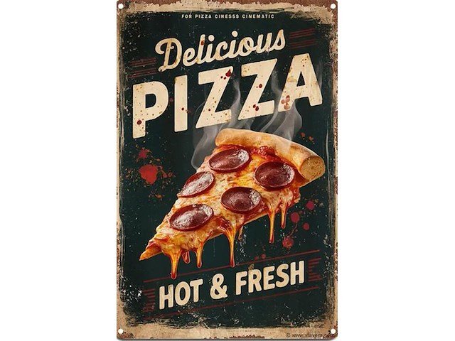 Metalen retrolook sierbord - afbeelding 1 van  1