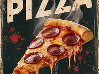 Metalen retrolook sierbord - afbeelding 1 van  1