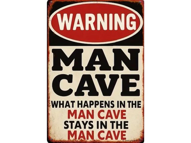 Metalen retrolook sierbord - afbeelding 1 van  1