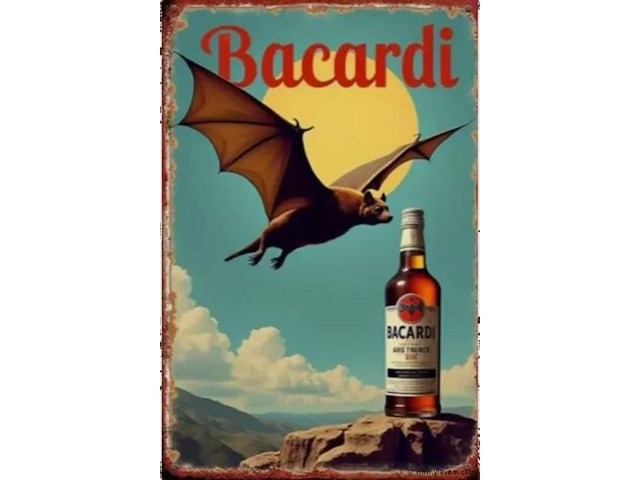 Metalen retrolook sierbord - afbeelding 1 van  1