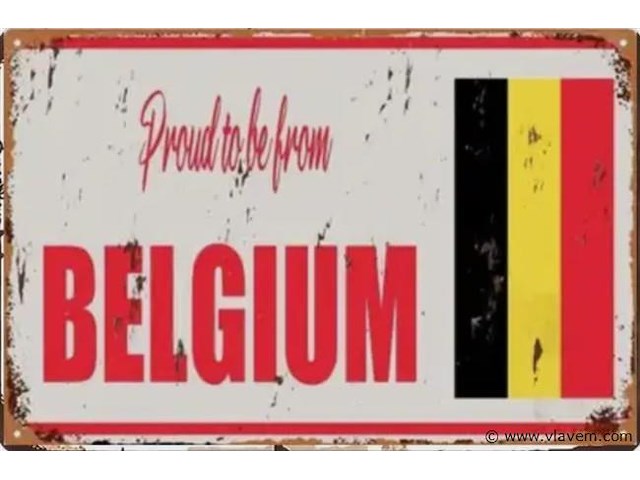 Metalen retrolook sierbord - afbeelding 1 van  1