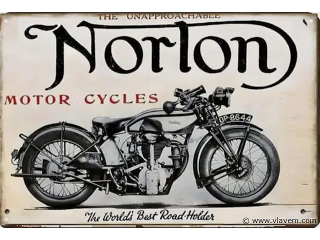 Metalen retrolook sierbord - afbeelding 1 van  1