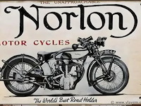 Metalen retrolook sierbord - afbeelding 1 van  1