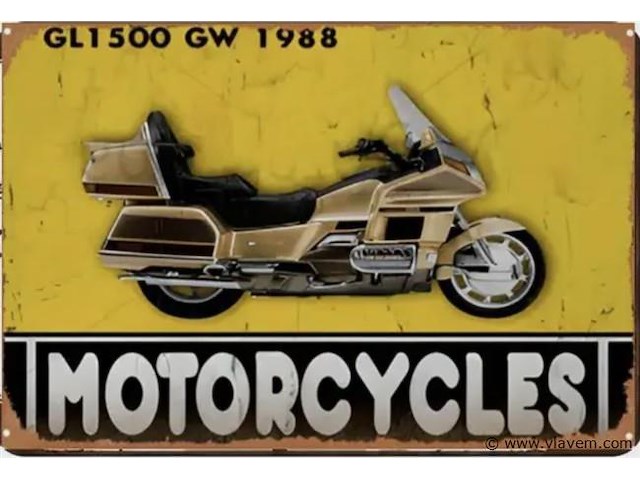 Metalen retrolook sierbord - afbeelding 1 van  1