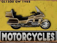 Metalen retrolook sierbord - afbeelding 1 van  1