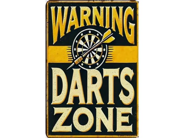 Metalen retrolook sierbord - afbeelding 1 van  1